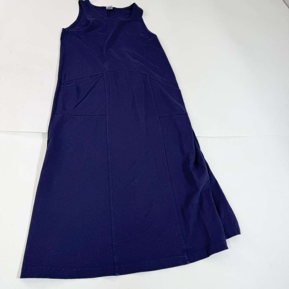 Hot Cotton Dress Womens‎ Medium Navy Blue Sleeveless Tank 100% Cotton Made USA